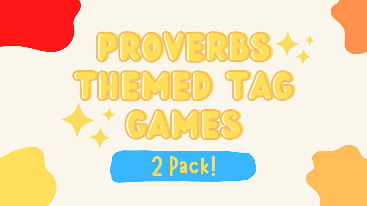 Proverbs-Themed Tag Games: 2-Pack! image number null